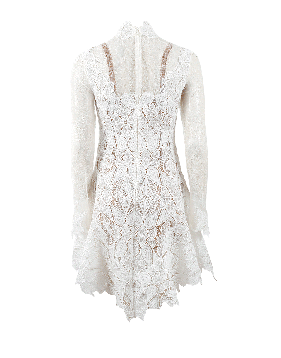 SIMKHAI-Multi Media Corded Lace Dress-WHITE