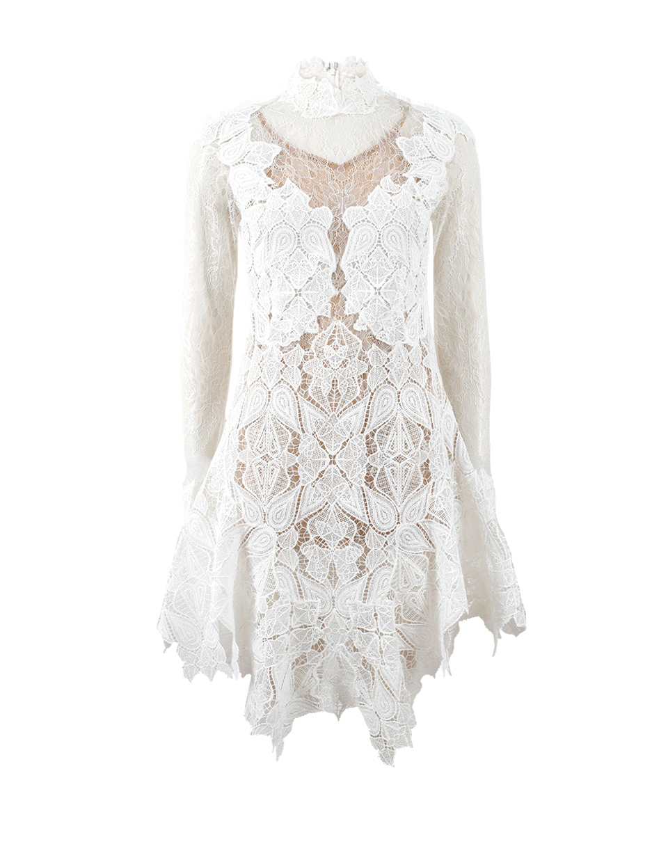 SIMKHAI-Multi Media Corded Lace Dress-WHITE