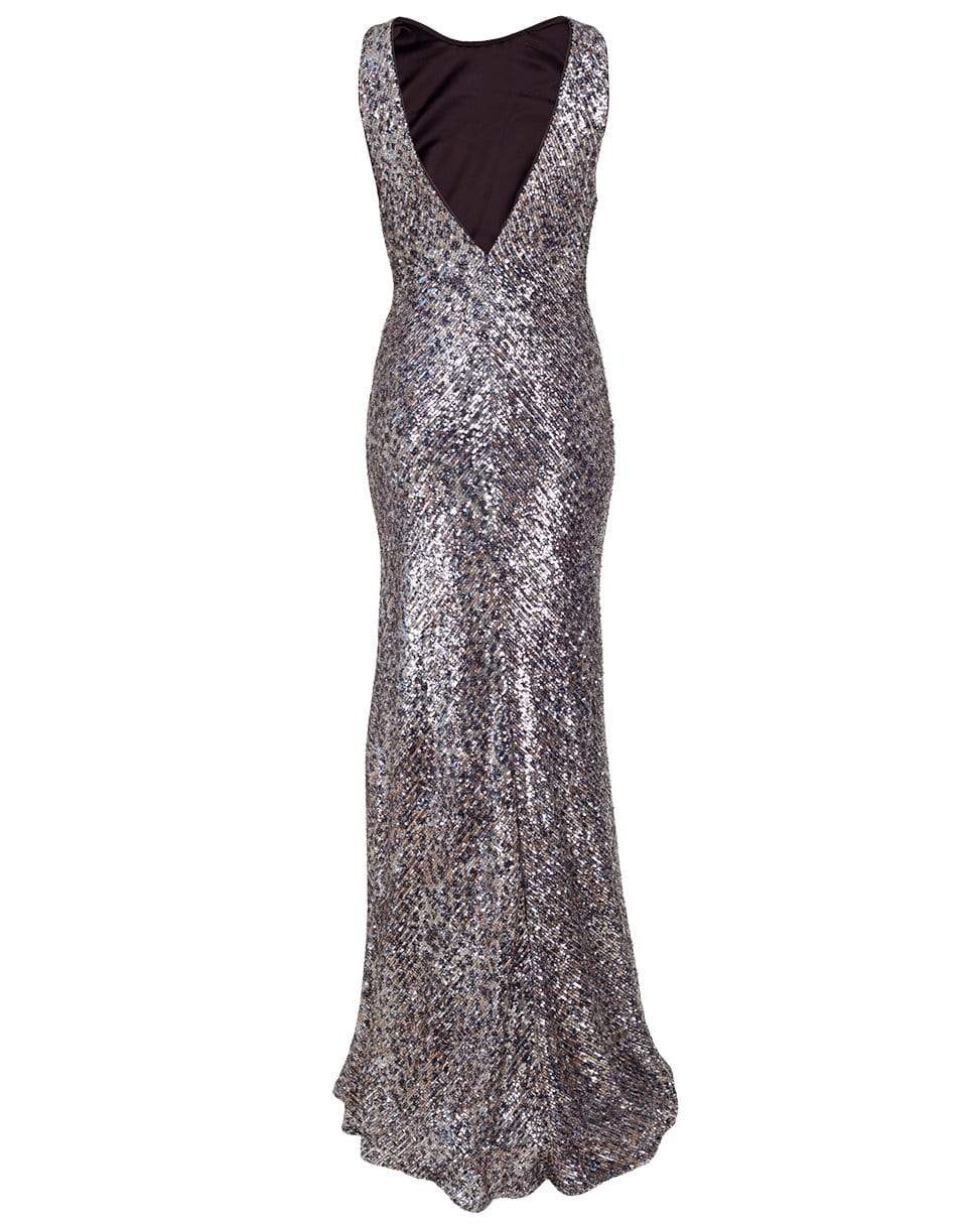 SIMKHAI-Sutton Speckle Sequin Drape Gown-