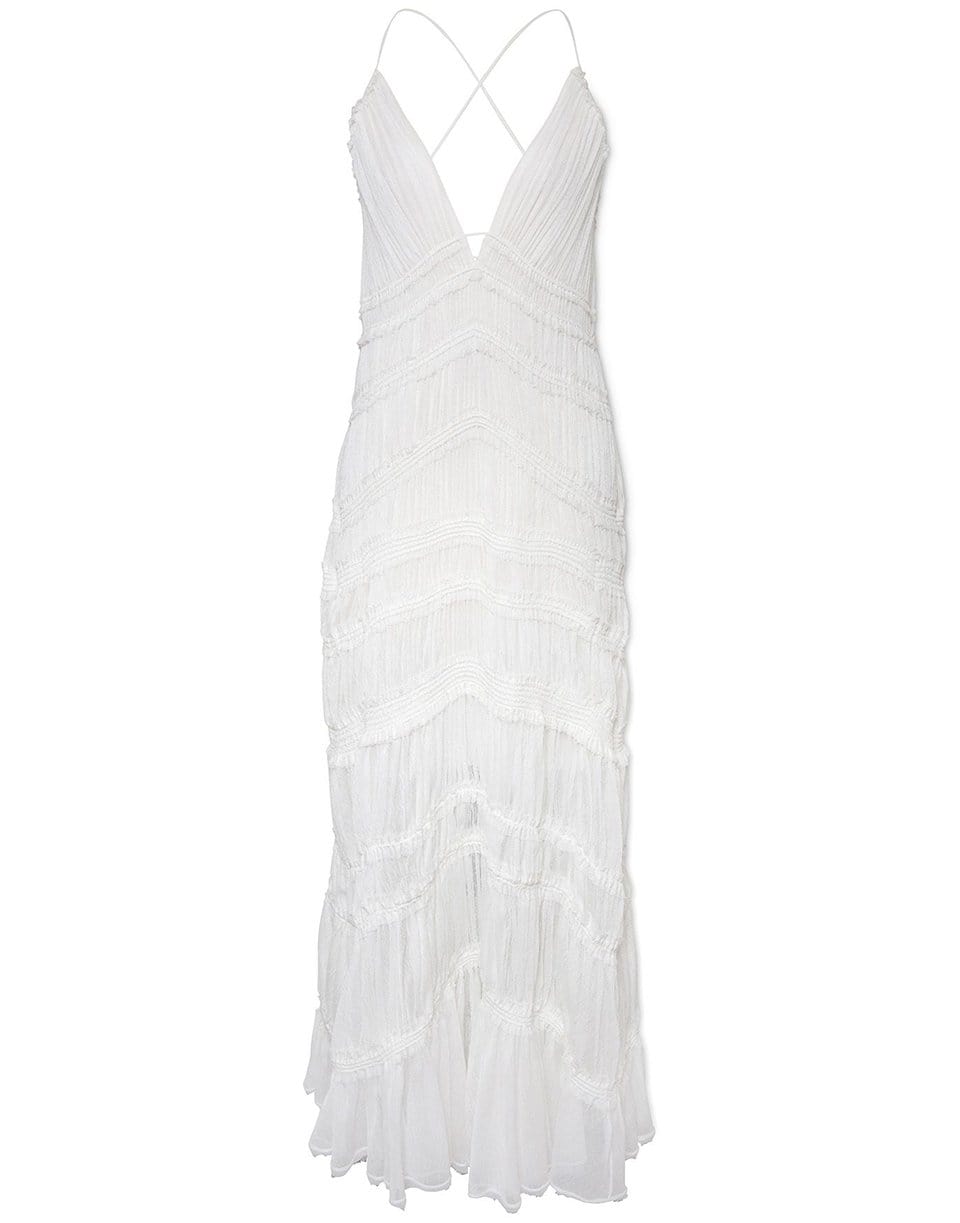 SIMKHAI-Rosalinda V-Neck Asymmetric Gown-