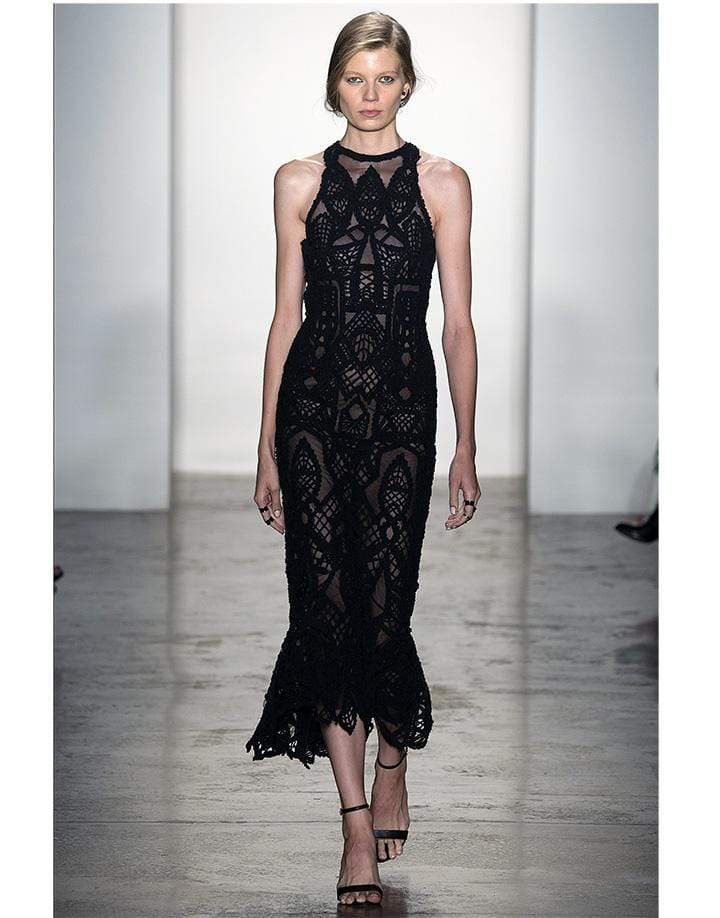 SIMKHAI-Tower Lace Gown-BLACK