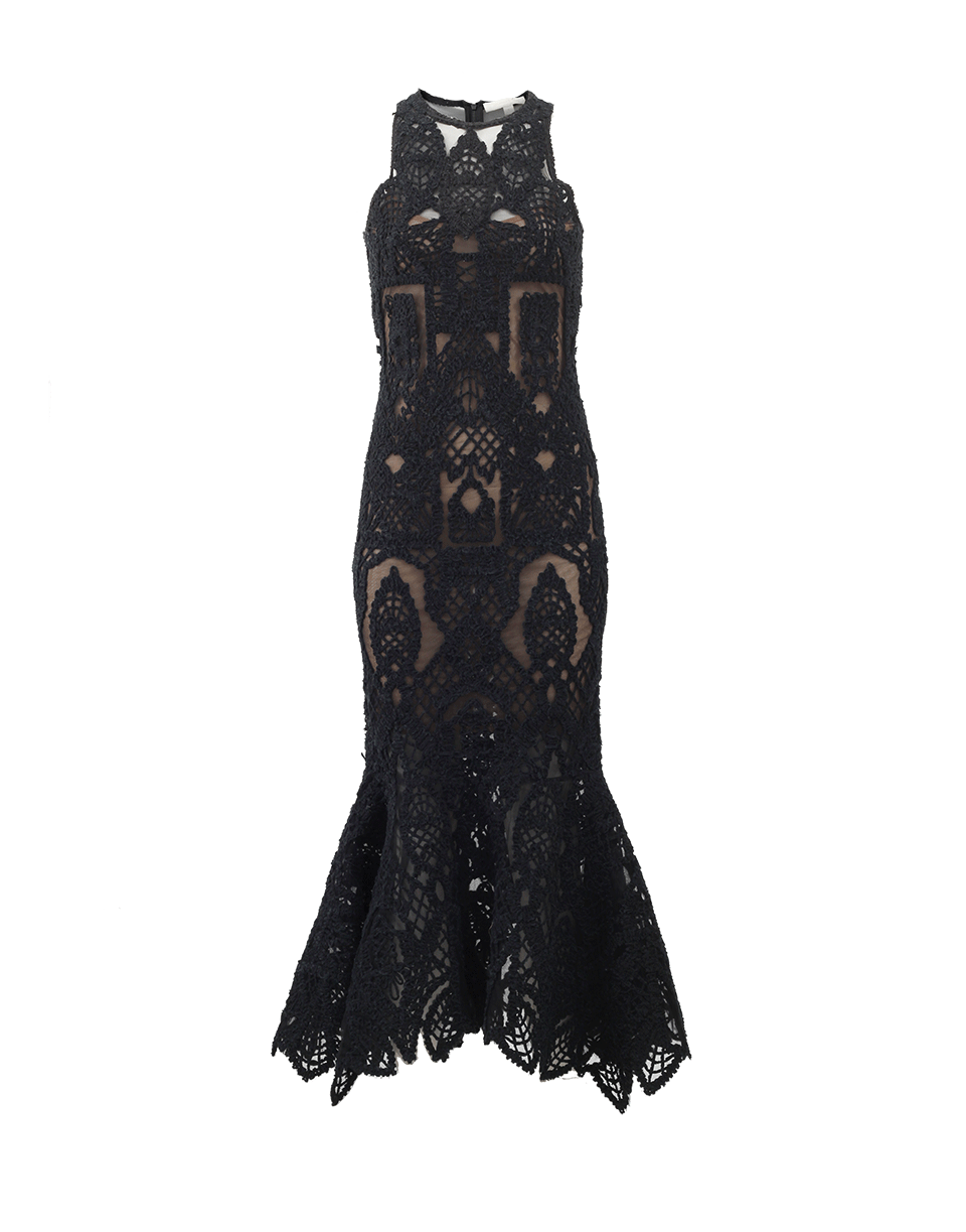 SIMKHAI-Tower Lace Gown-BLACK