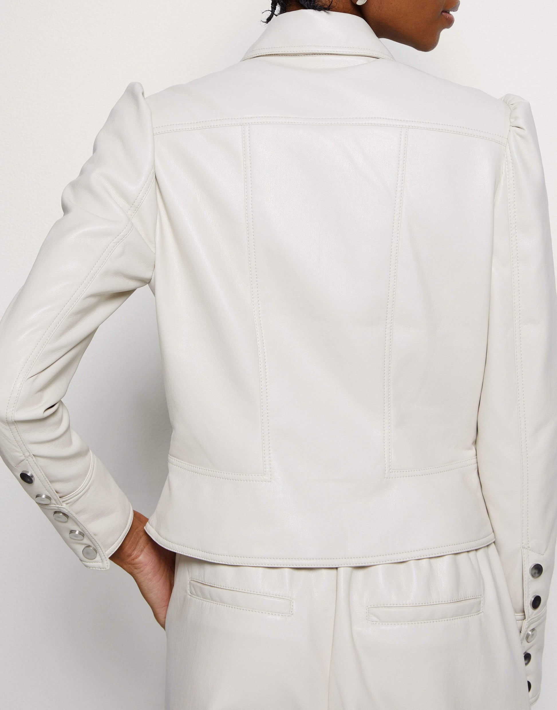 SIMKHAI-Wyatt Vegan Leather Zip Jacket-