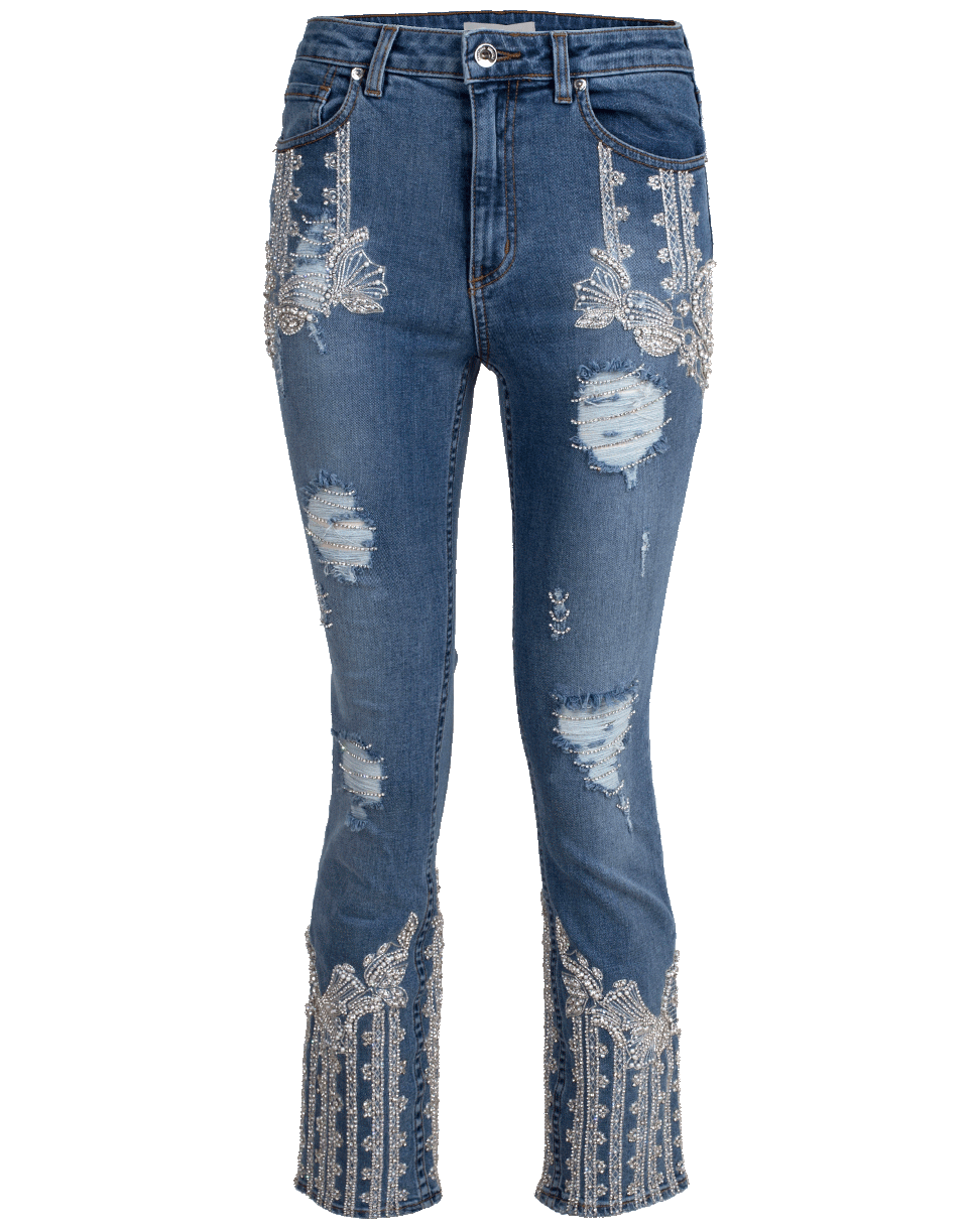 SIMKHAI-Diamonte Stove Pipe Pant-