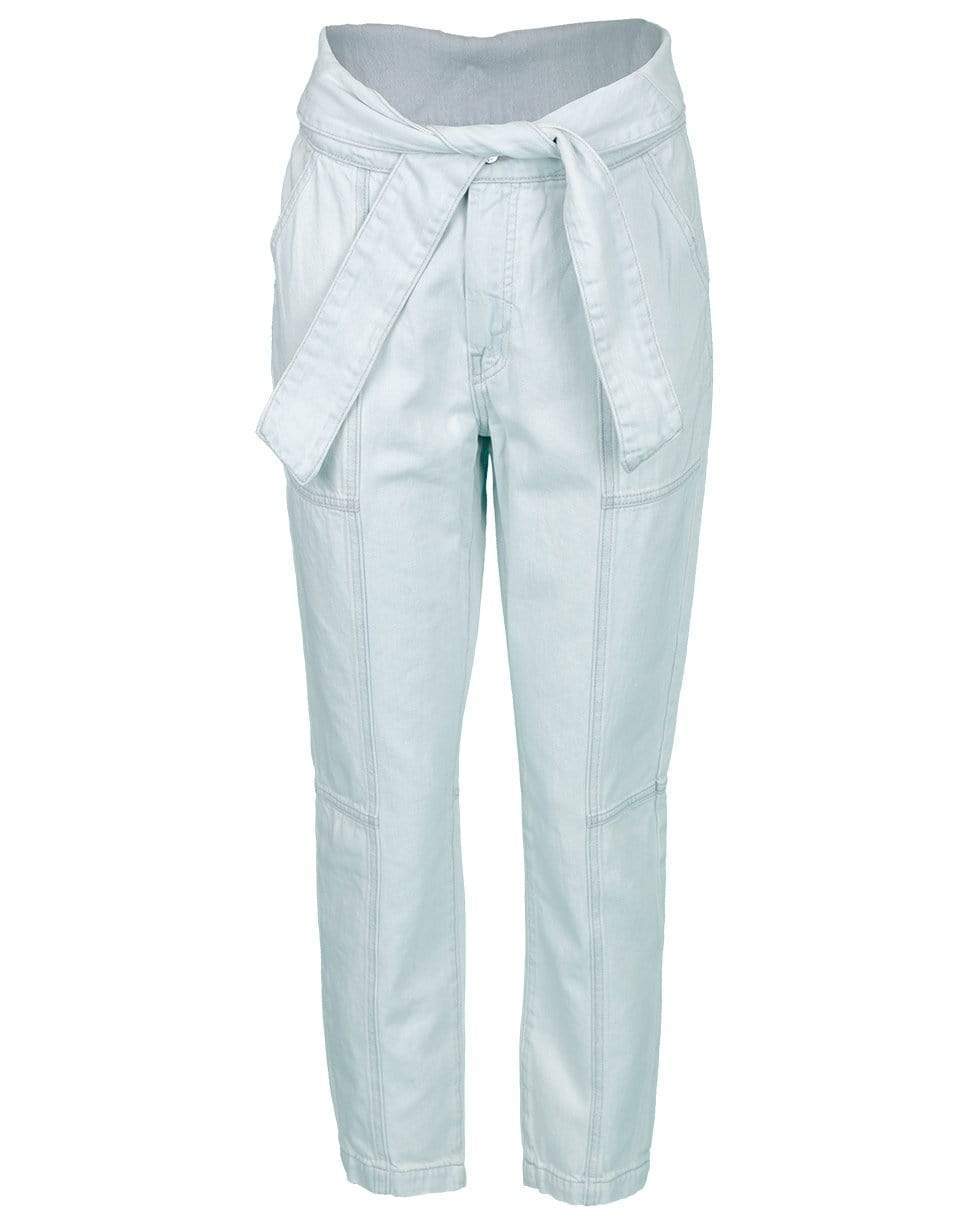 SIMKHAI-Henley Tie Waist Denim Pant-