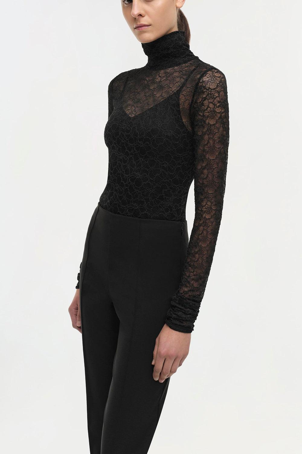 SIMKHAI-Zurie Bodysuit-BLACK