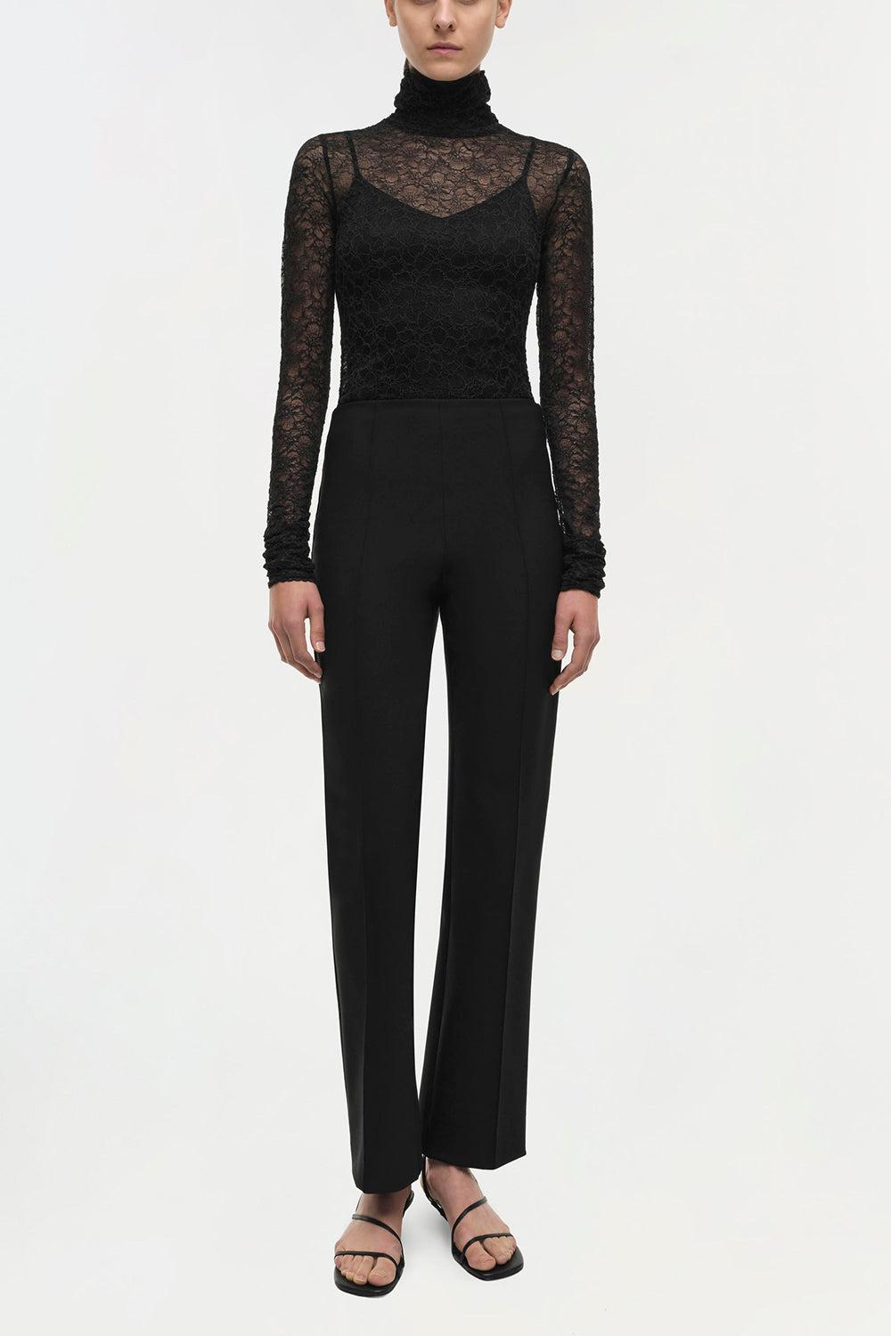 SIMKHAI-Zurie Bodysuit-BLACK