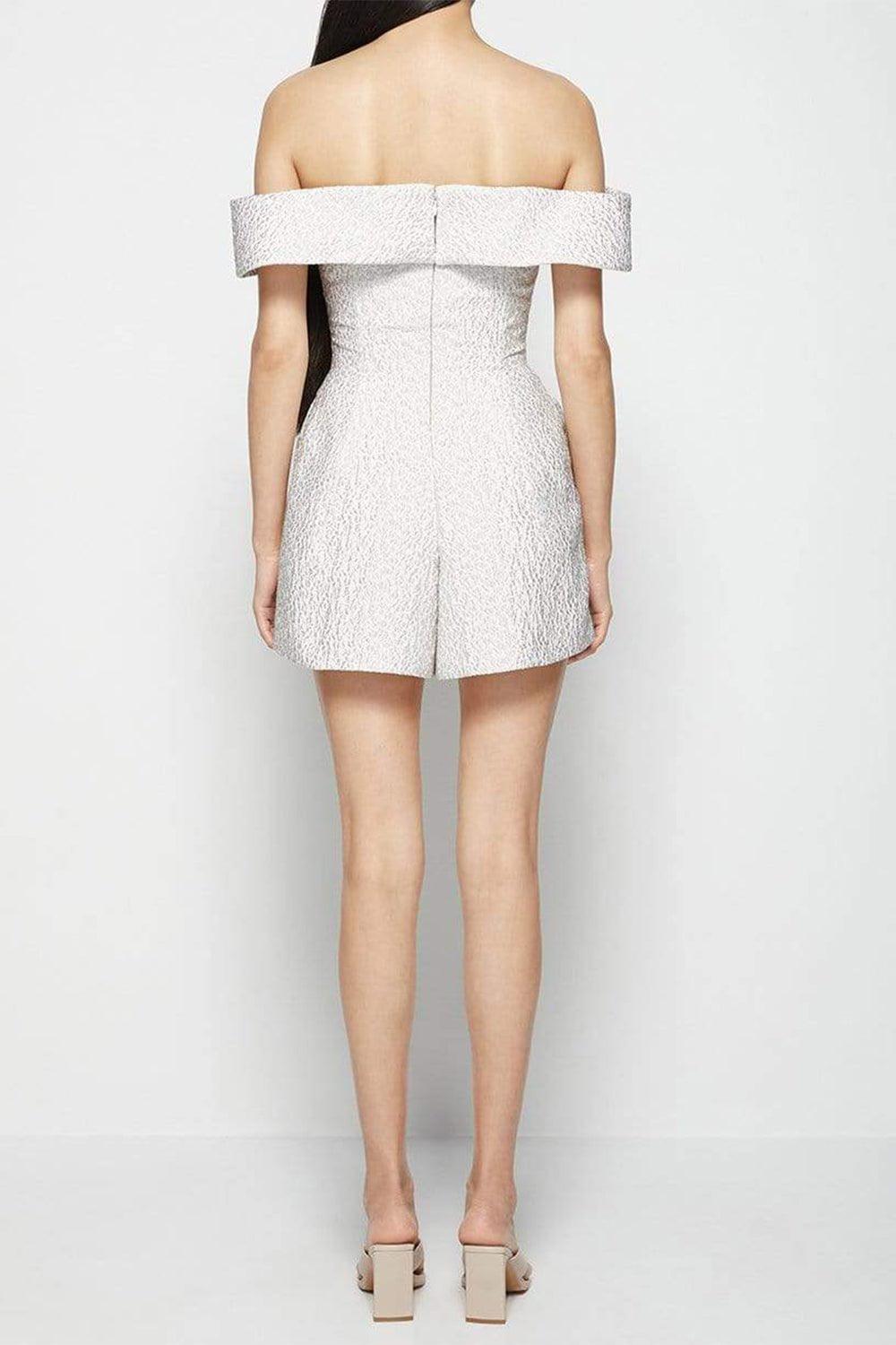 SIMKHAI-Valerie Micro Matelasse Off Shoulder Romper-