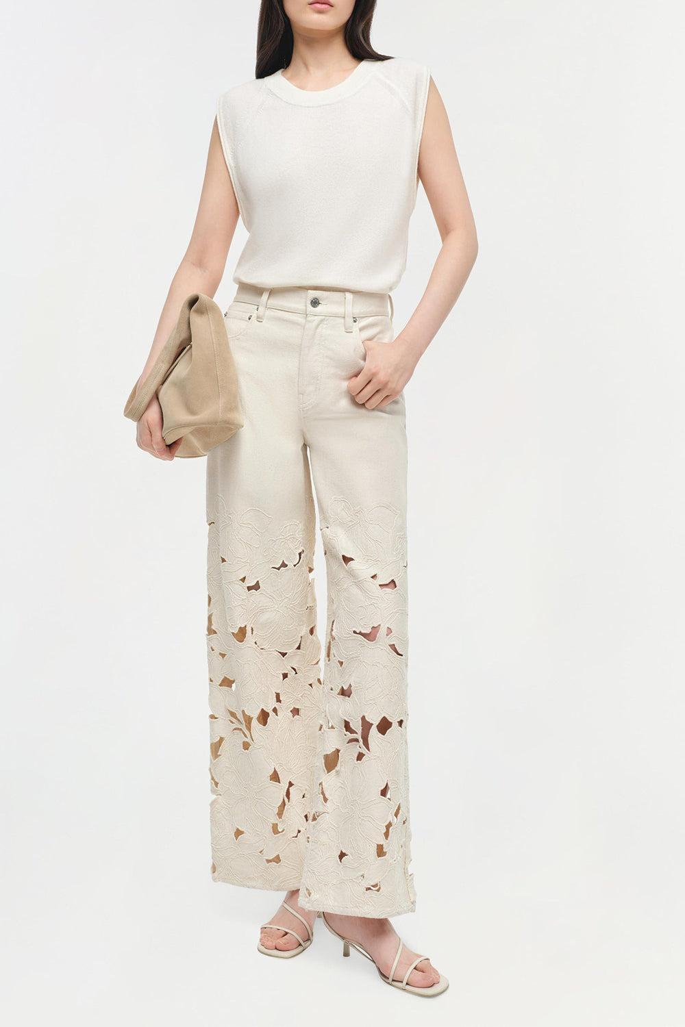 Betty Straight Leg Jean-ECRU-26-CLOTHINGPANTWIDE LEG-SIMKHAI