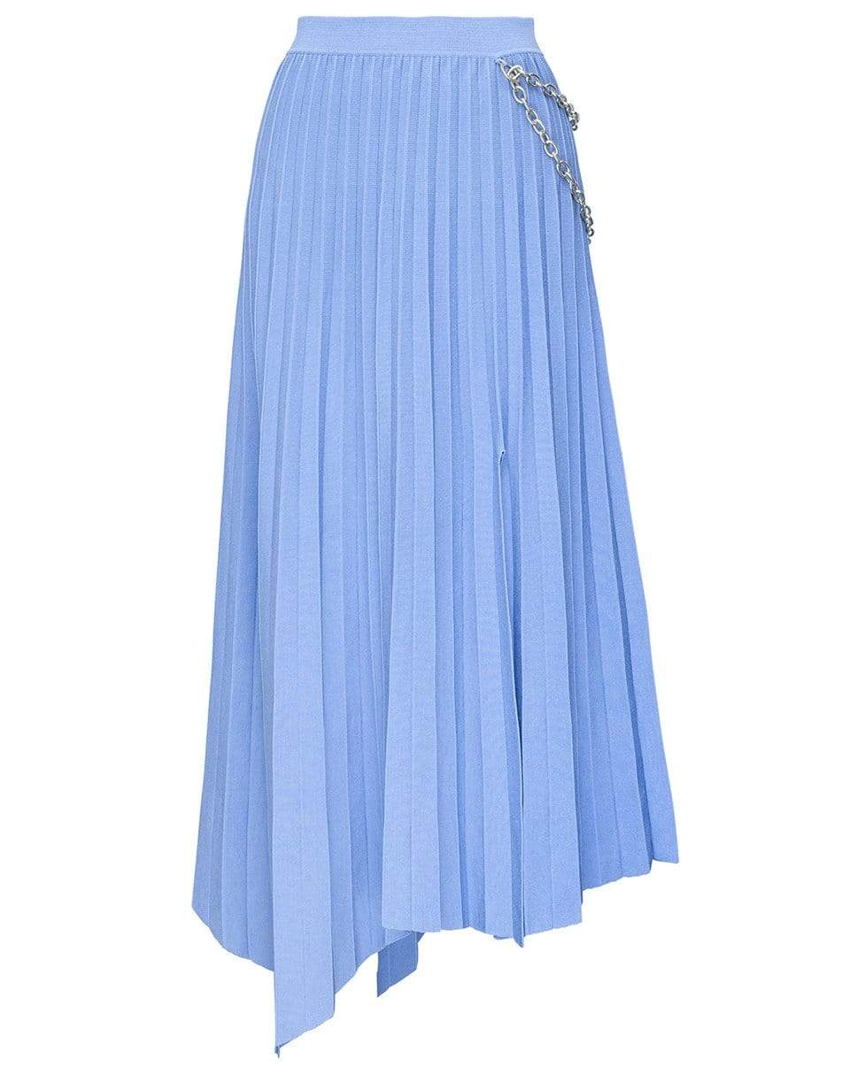 SIMKHAI-Arianna Compact Rib Chain Pleated Skirt-