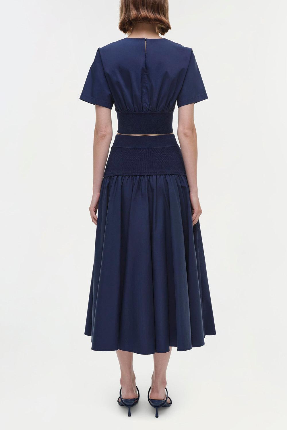 Stella Skirt - Midnight-MIDNIGHT-XS-CLOTHINGSKIRTMIDI-SIMKHAI