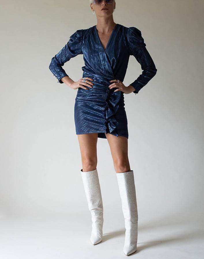 SIMKHAI-Willa Solid and Metallic Mini Skirt-