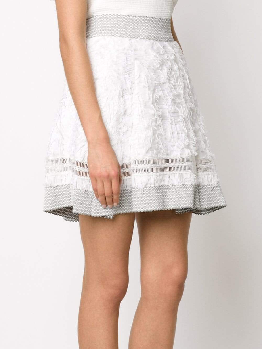 SIMKHAI-Fringe Mini Skirt-