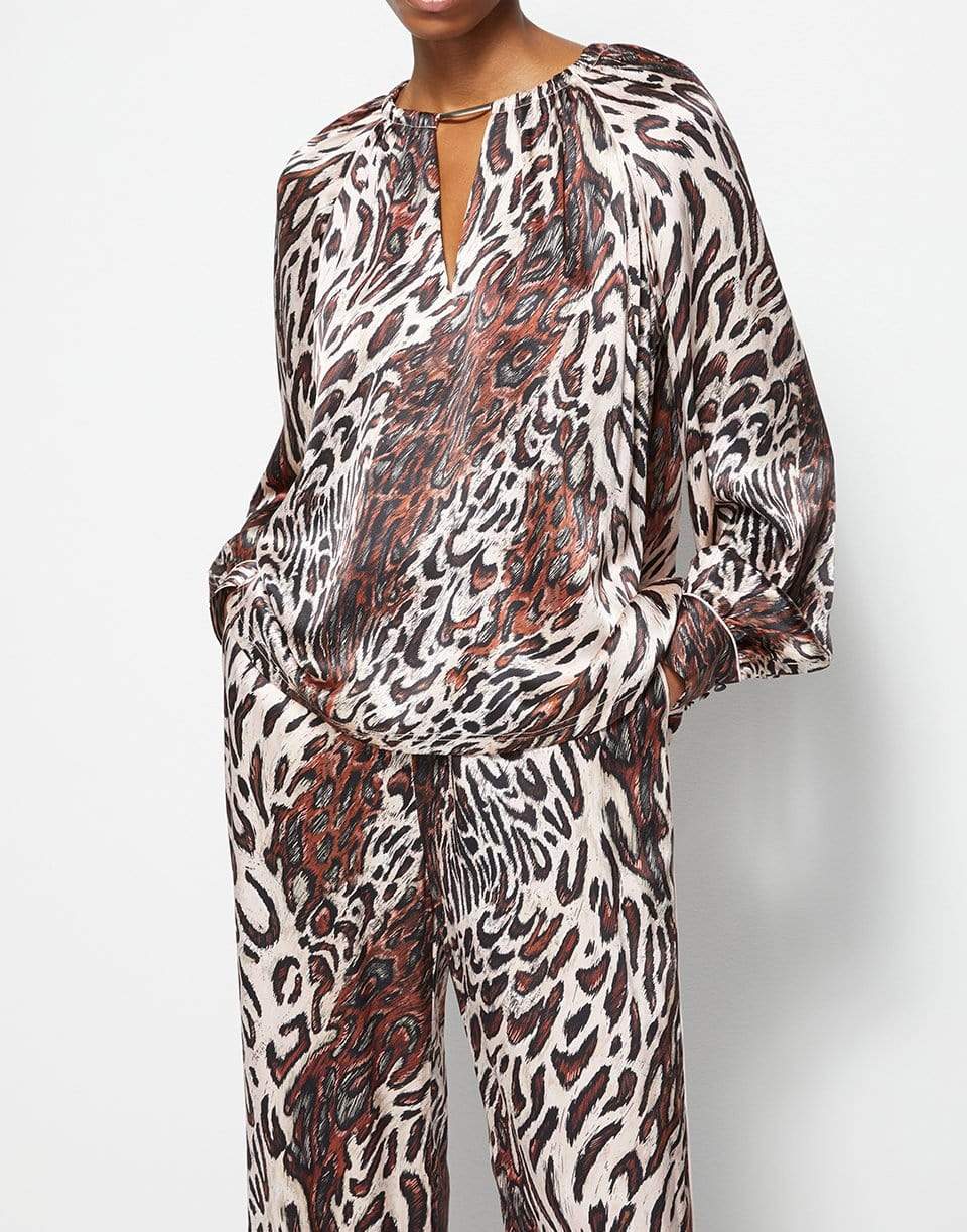 SIMKHAI-Delilah Essentials Long Sleeve Keyhole Top-
