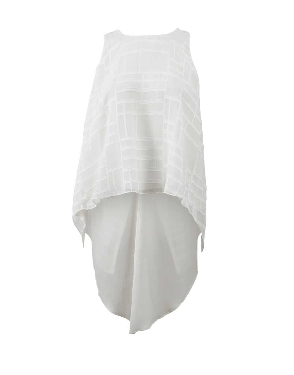 SIMKHAI-Lace Up Texture Tank-