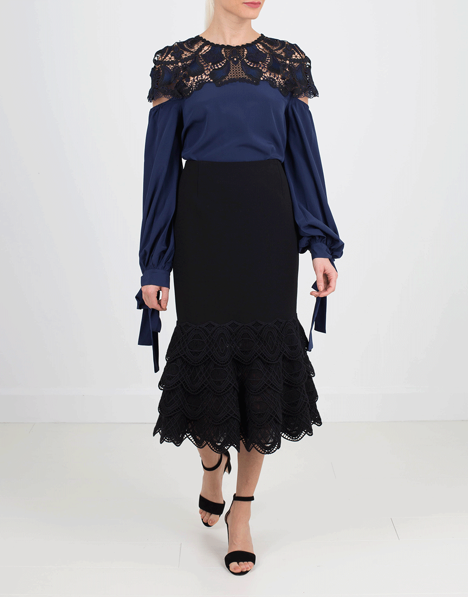 SIMKHAI-Applique Blouse-