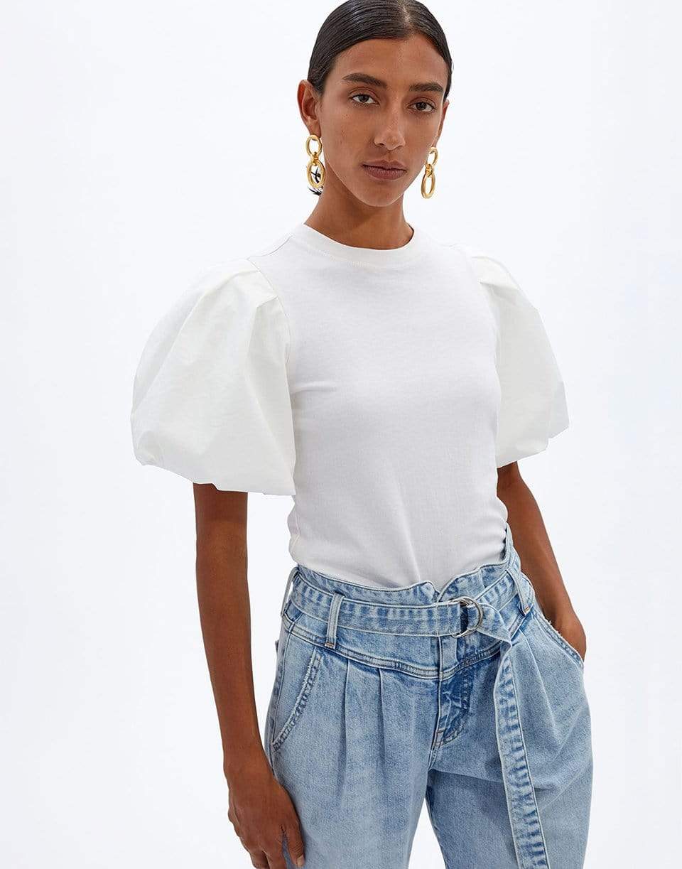SIMKHAI-Denise Puff Sleeve Top-