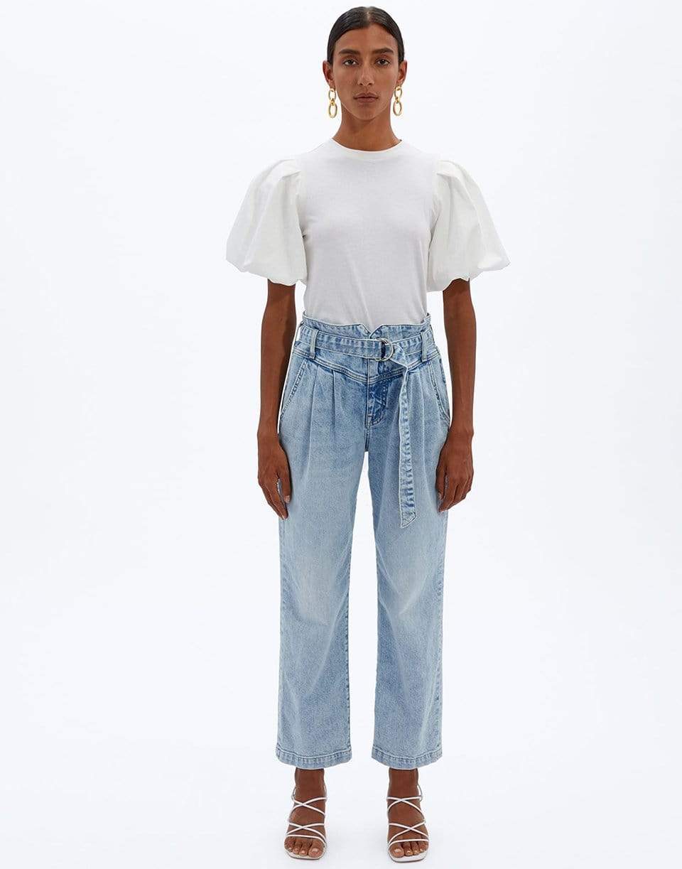 SIMKHAI-Denise Puff Sleeve Top-