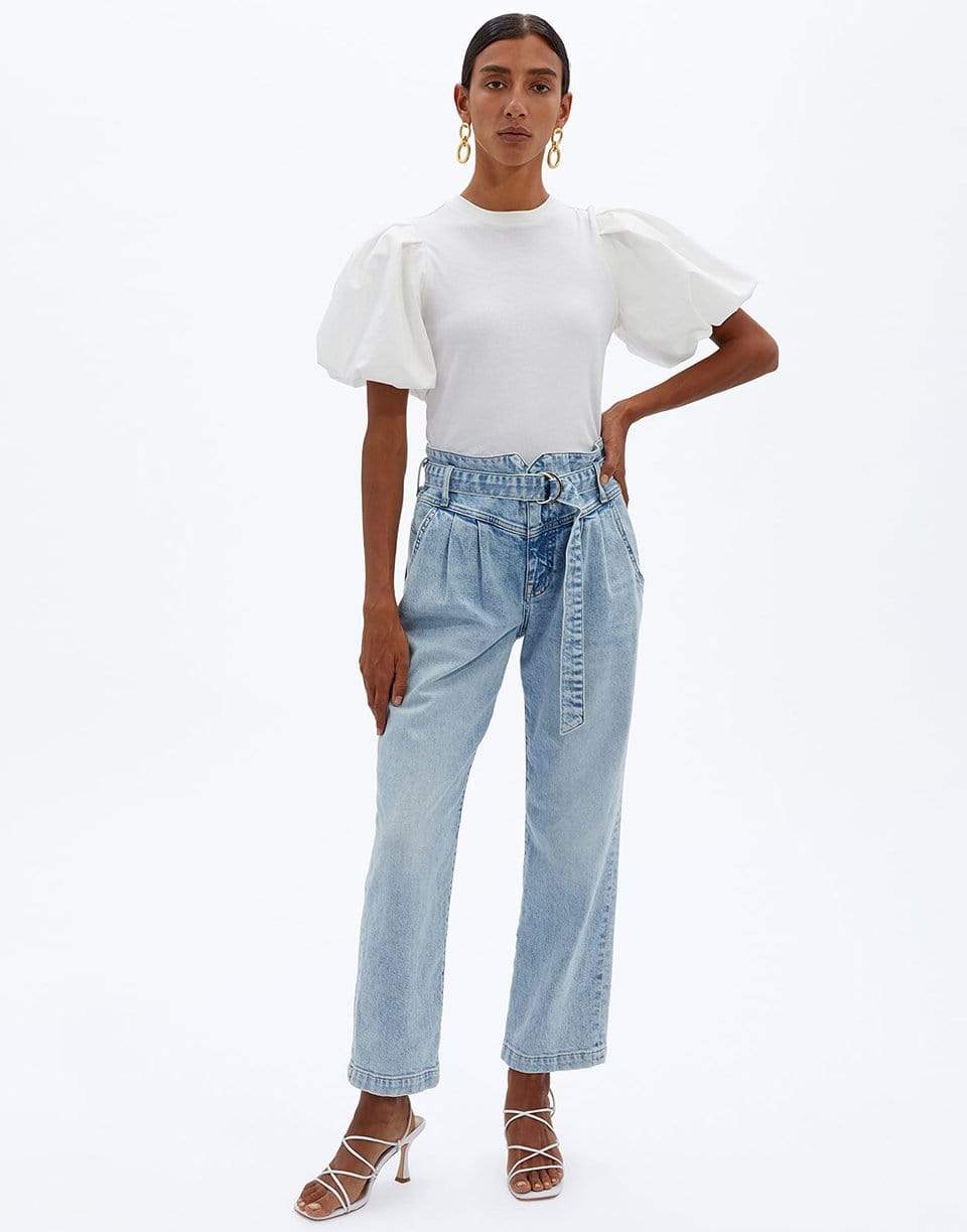 SIMKHAI-Denise Puff Sleeve Top-