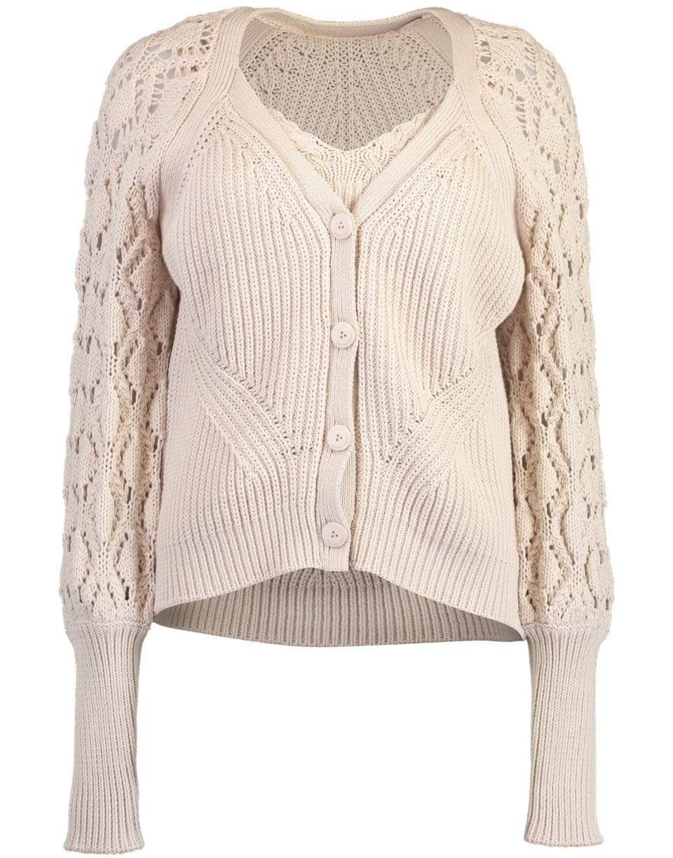 SIMKHAI-Adeline Cardigan and Cora Bralette-EGRET