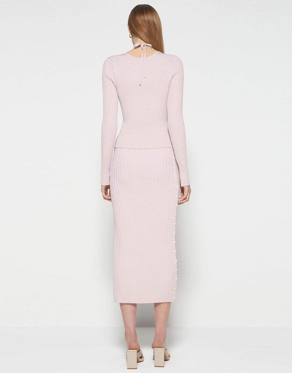 SIMKHAI-Alexia Ribbed Sweetheart Pullover-