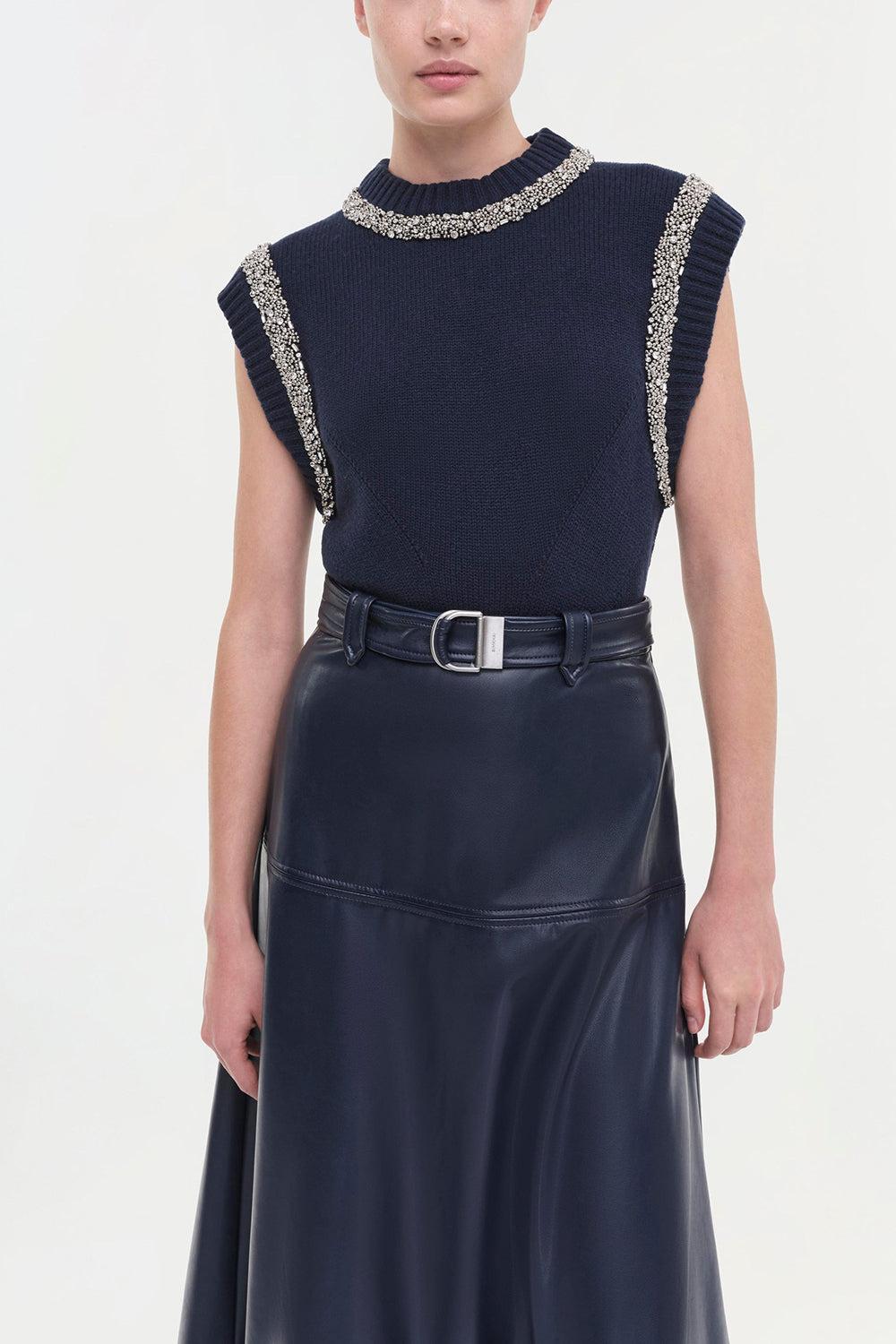 SIMKHAI-Joanae Pullover - Midnight-