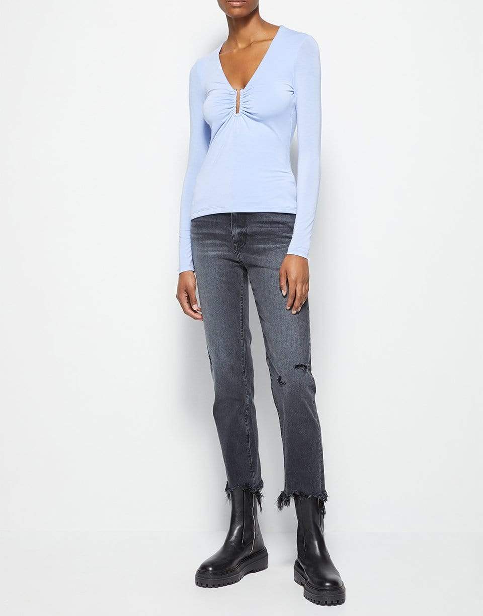 SIMKHAI-Madeline Matte Jersey Long Sleeve Top-
