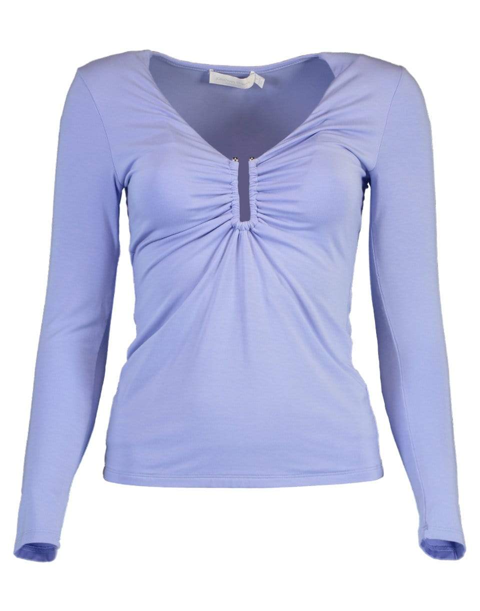 SIMKHAI-Madeline Matte Jersey Long Sleeve Top-