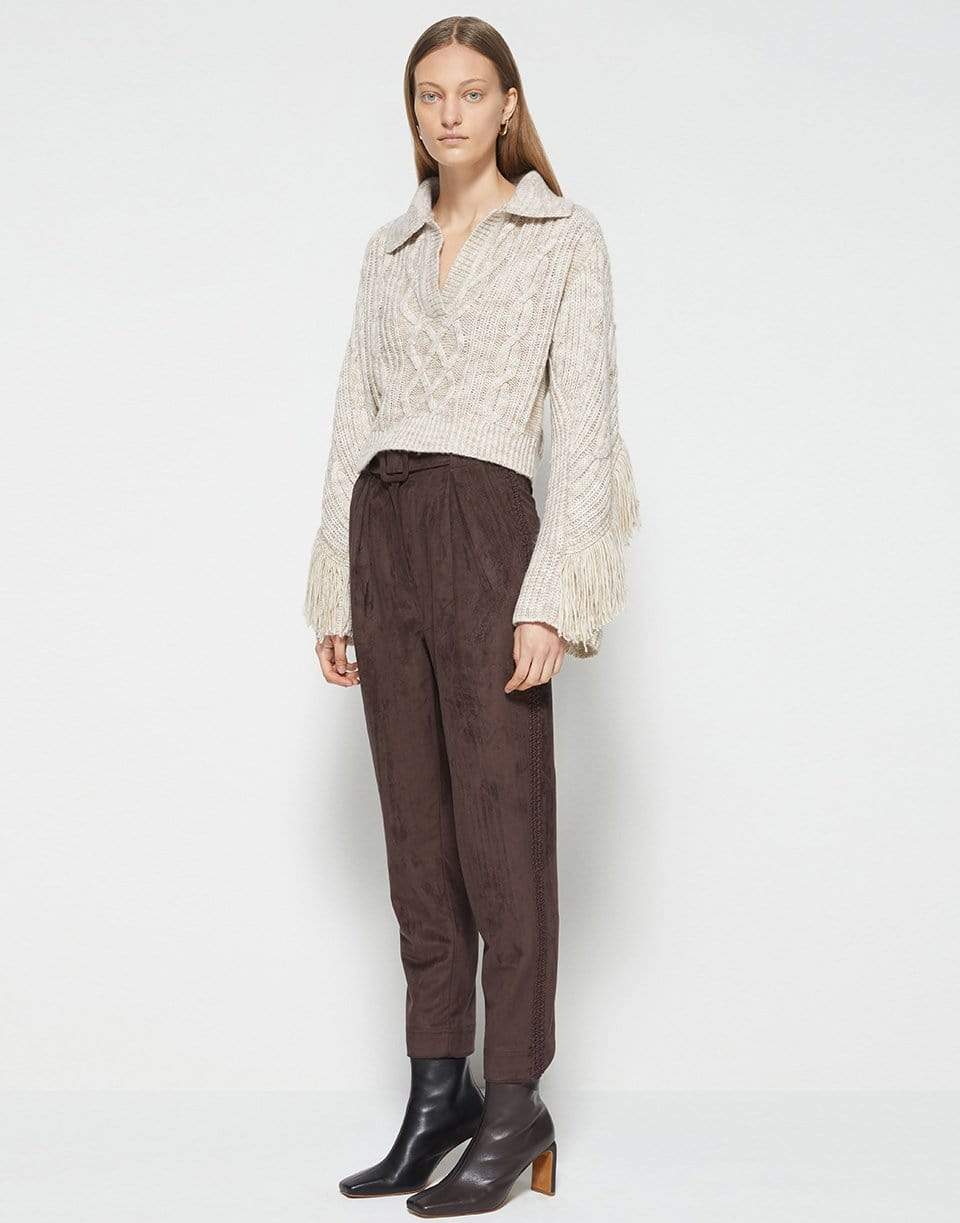 SIMKHAI-Kara Mouline Knit Polo-