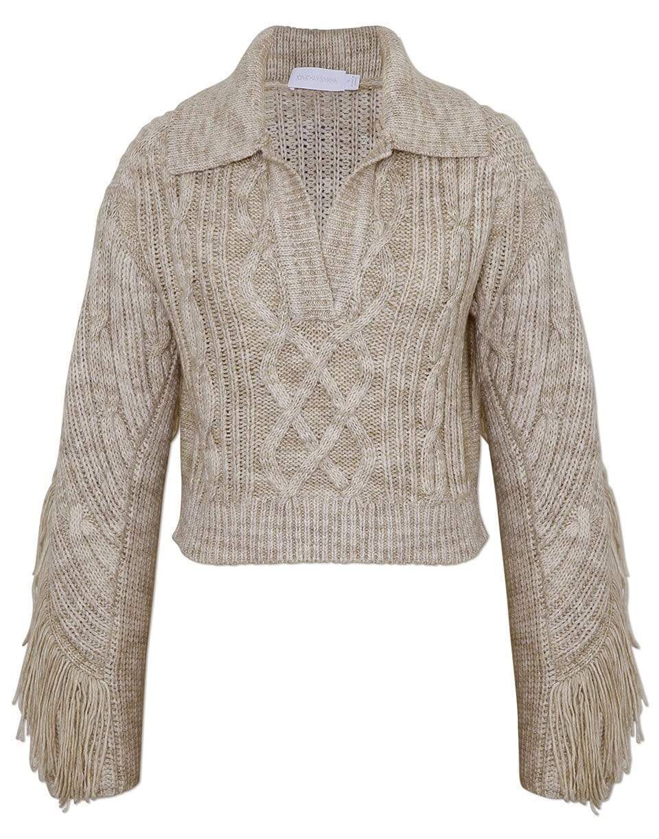 SIMKHAI-Kara Mouline Knit Polo-