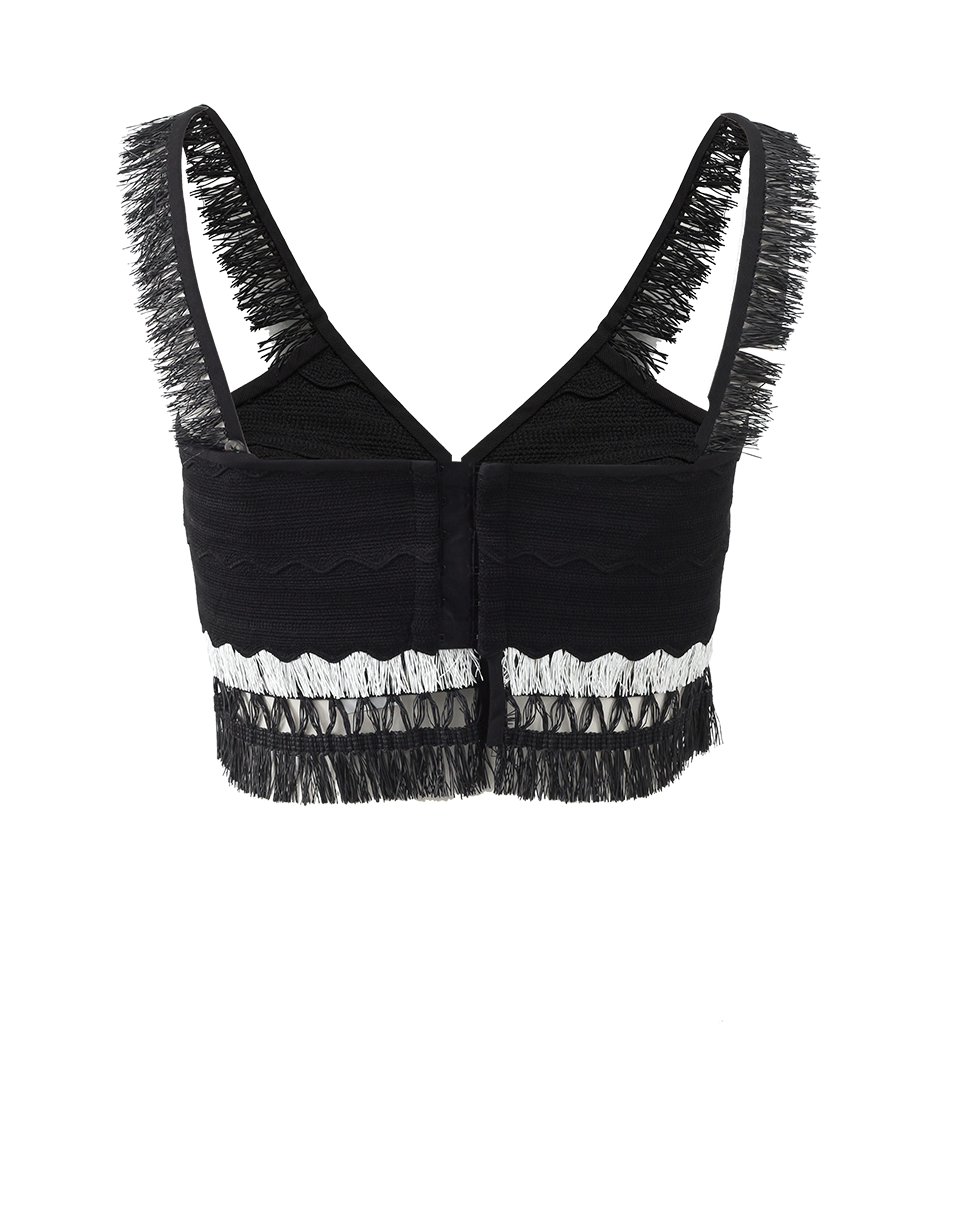 SIMKHAI-Mechanical Macrame Bra Top-BLACK