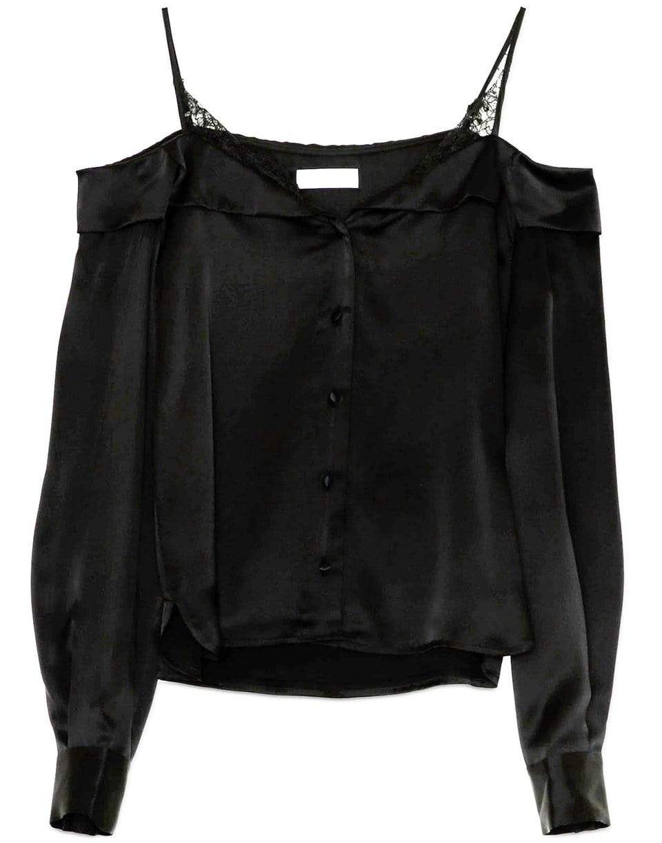 SIMKHAI-Black Caylee Silk Lace Top-
