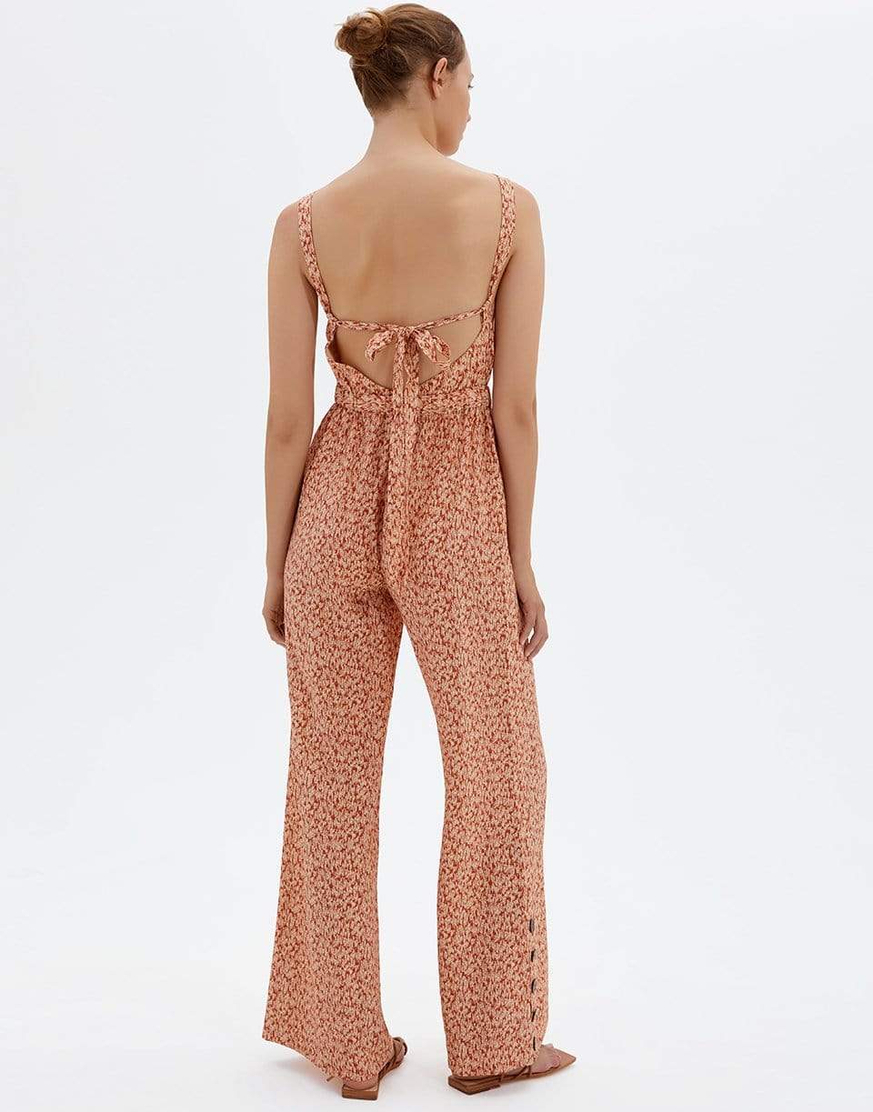 SIMKHAI-Serenity Organic Printed
Tie Back Jumpsuit-