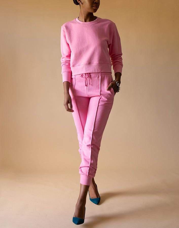 SIMKHAI-Jordi Cropped Terry Sweatshirt-