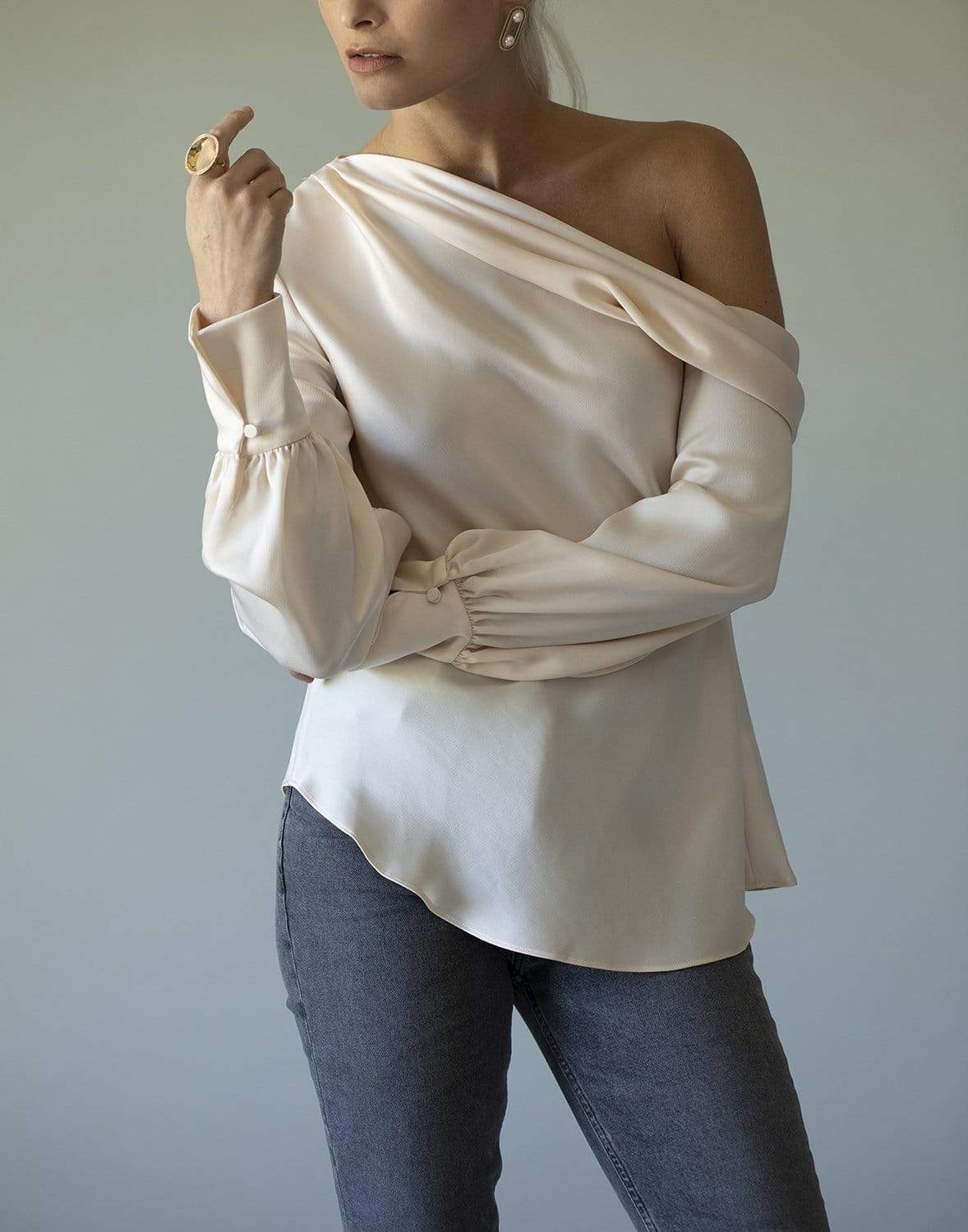 SIMKHAI-Alice Satin Blouse-