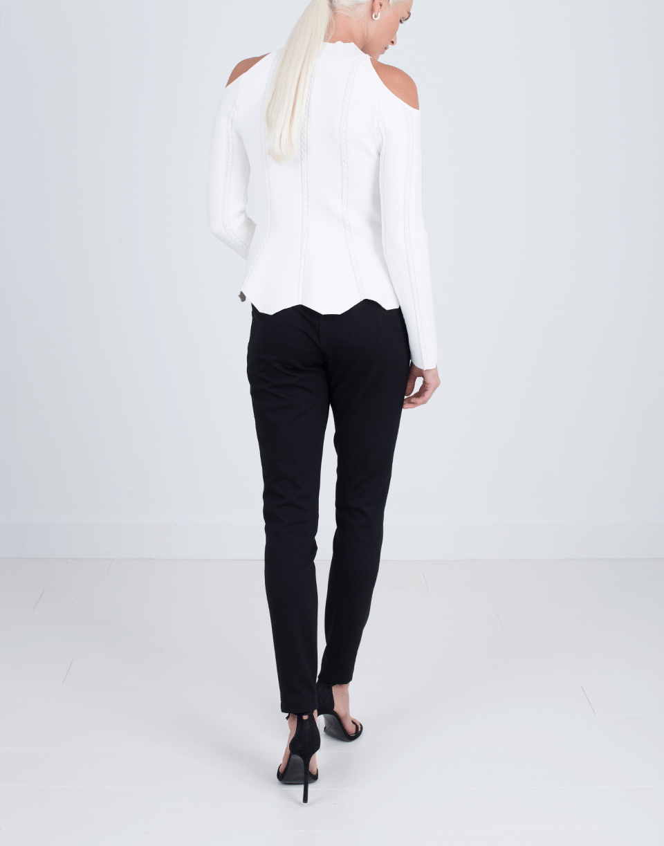 SIMKHAI-Cable Knit Top-
