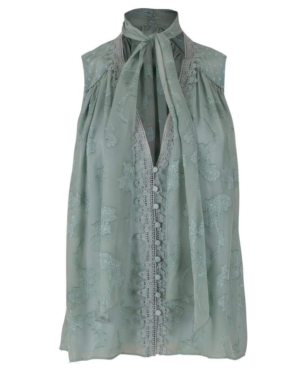 SIMKHAI-Renee Floral Jacquard Top-