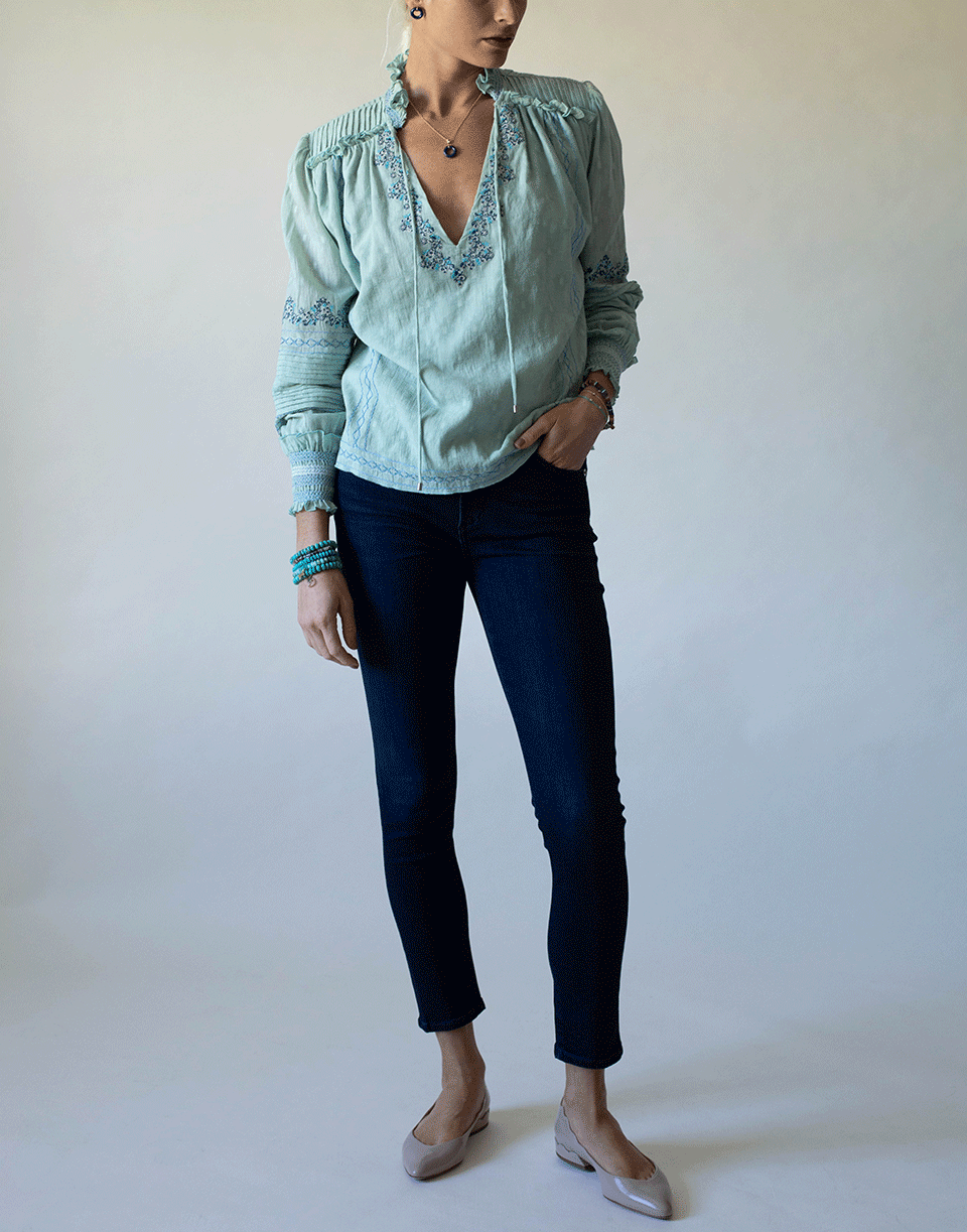 SIMKHAI-Tallie Bohemian Cotton Top-