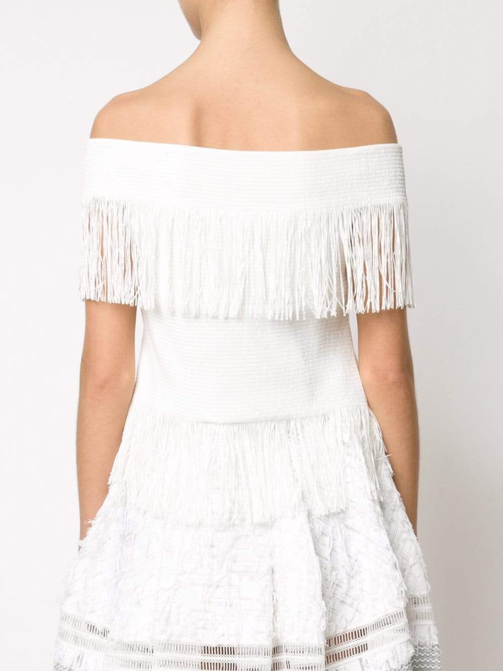 SIMKHAI-Off-The-Shoulder Fringe Top-