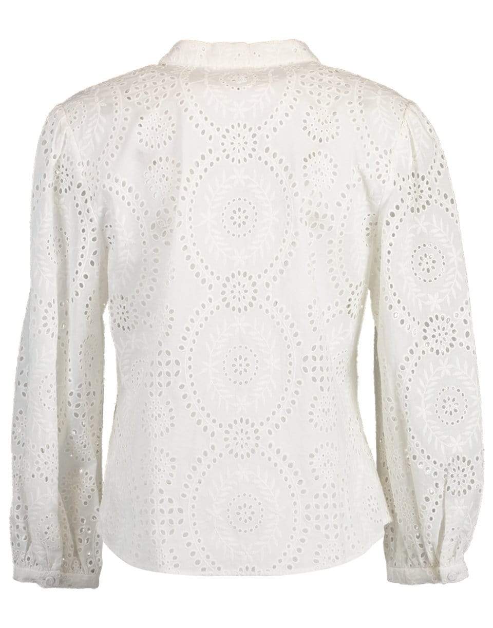 SIMKHAI-Alex Broderie Anglaise Button Front Top-
