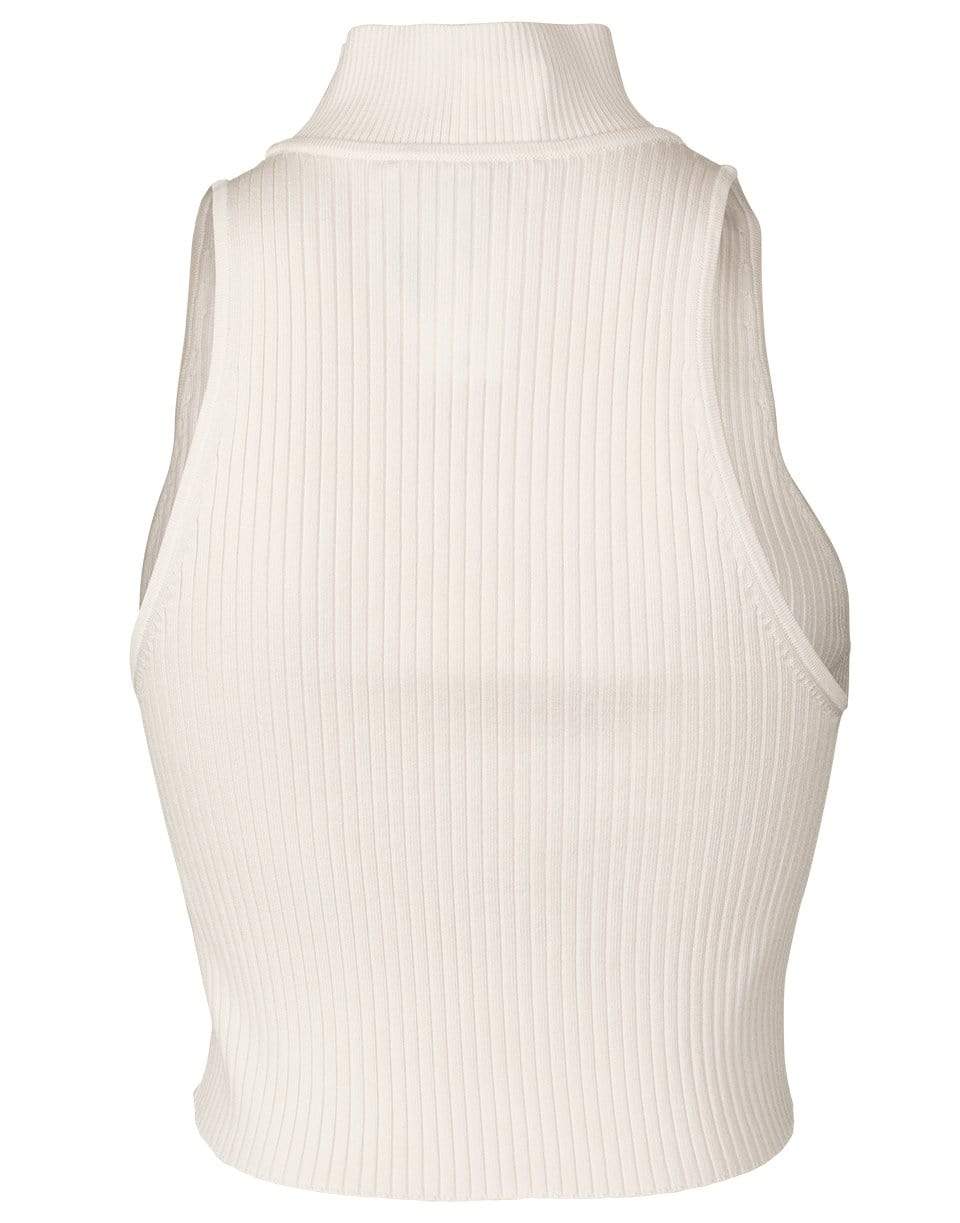 SIMKHAI-White Margo Turtleneck Tank-