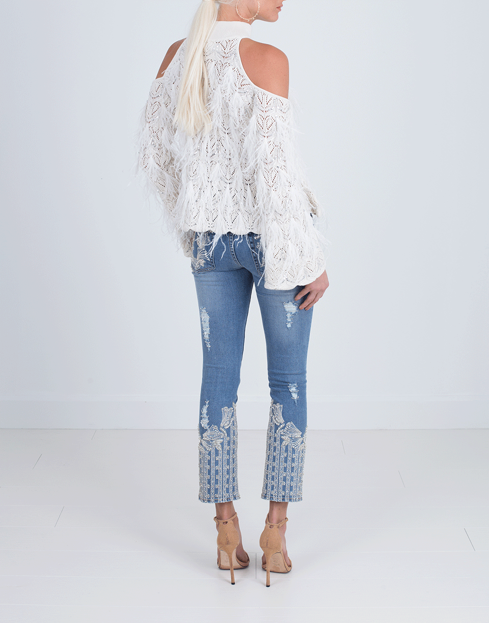 SIMKHAI-Knit Cold Shoulder Sweater-