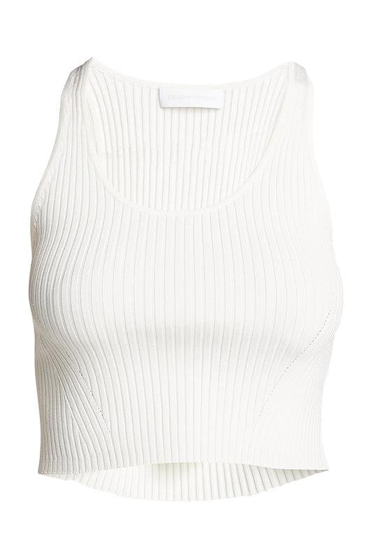 SIMKHAI-Cecilia Crop Top - White-
