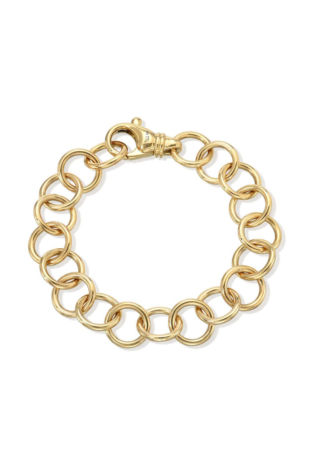 SINGLE STONE-Club Link Bracelet-YELLOW GOLD