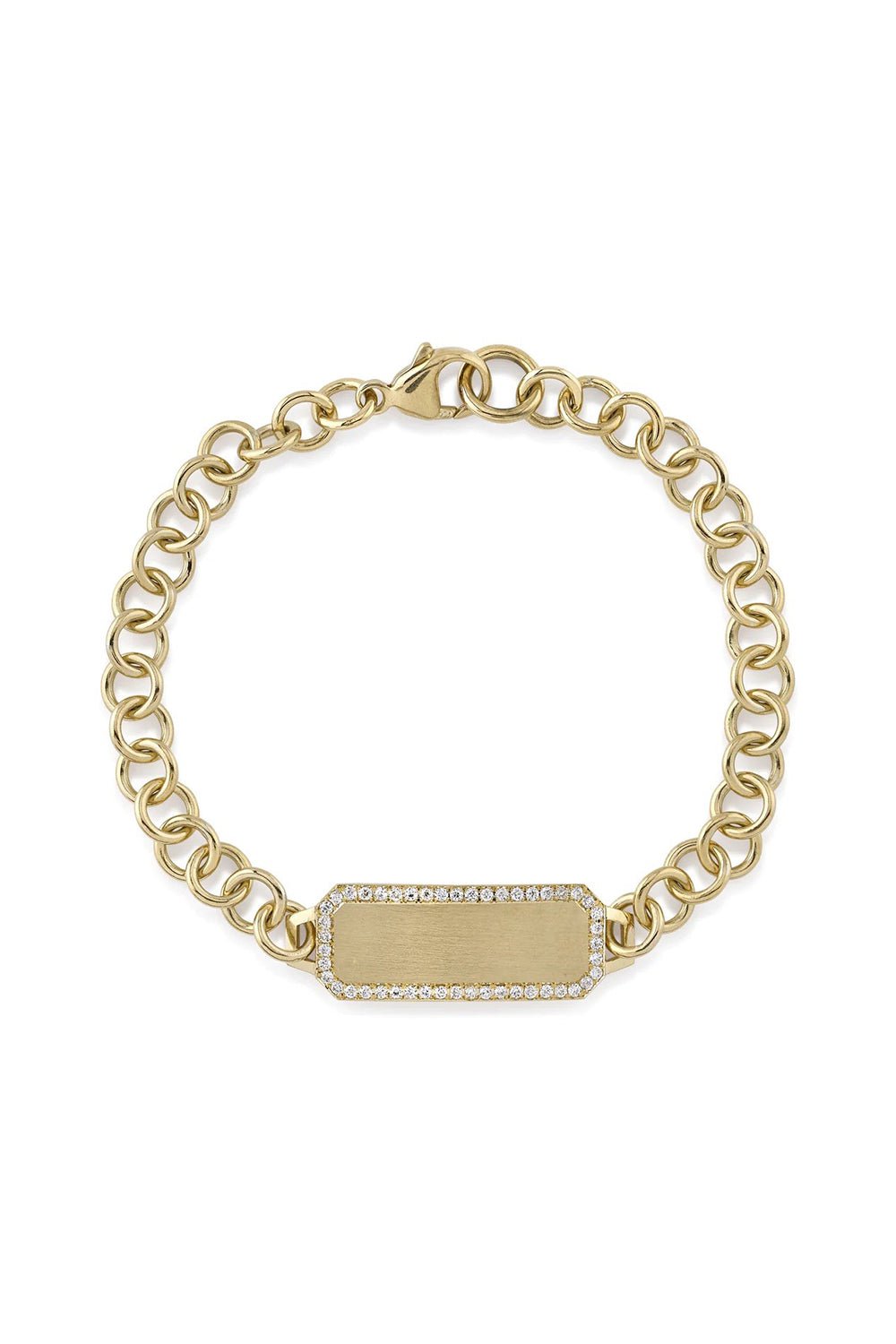 SINGLE STONE-ID Bracelet-YELLOW GOLD