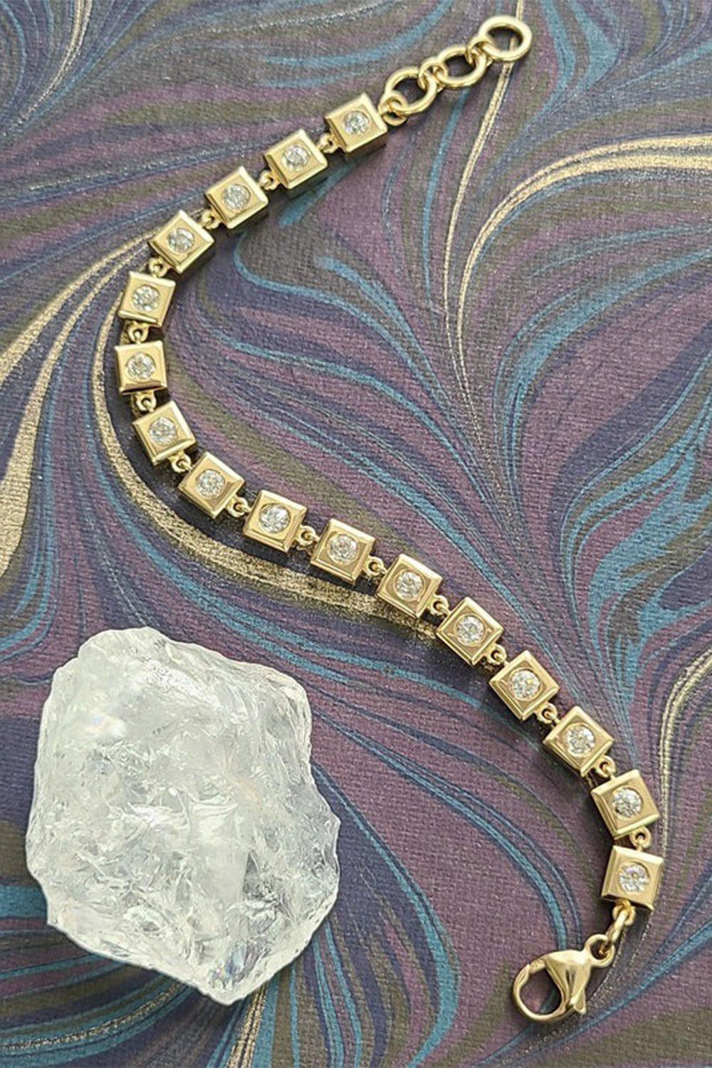 SINGLE STONE-Hudson Bracelet-YELLOW GOLD