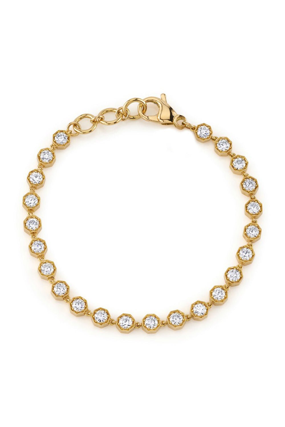 SINGLE STONE-Small Gemma Bracelet-YELLOW GOLD