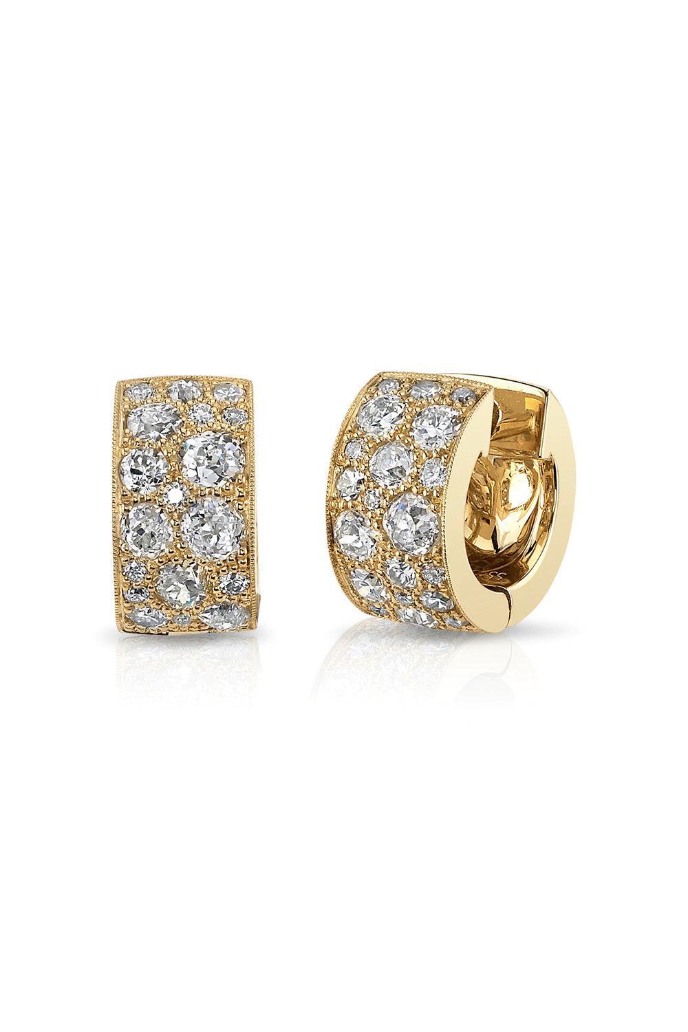 Jenni Cobblestone Huggie Earrings-YELLOW GOLD-JEWELRYFINE JEWELEARRING-SINGLE STONE