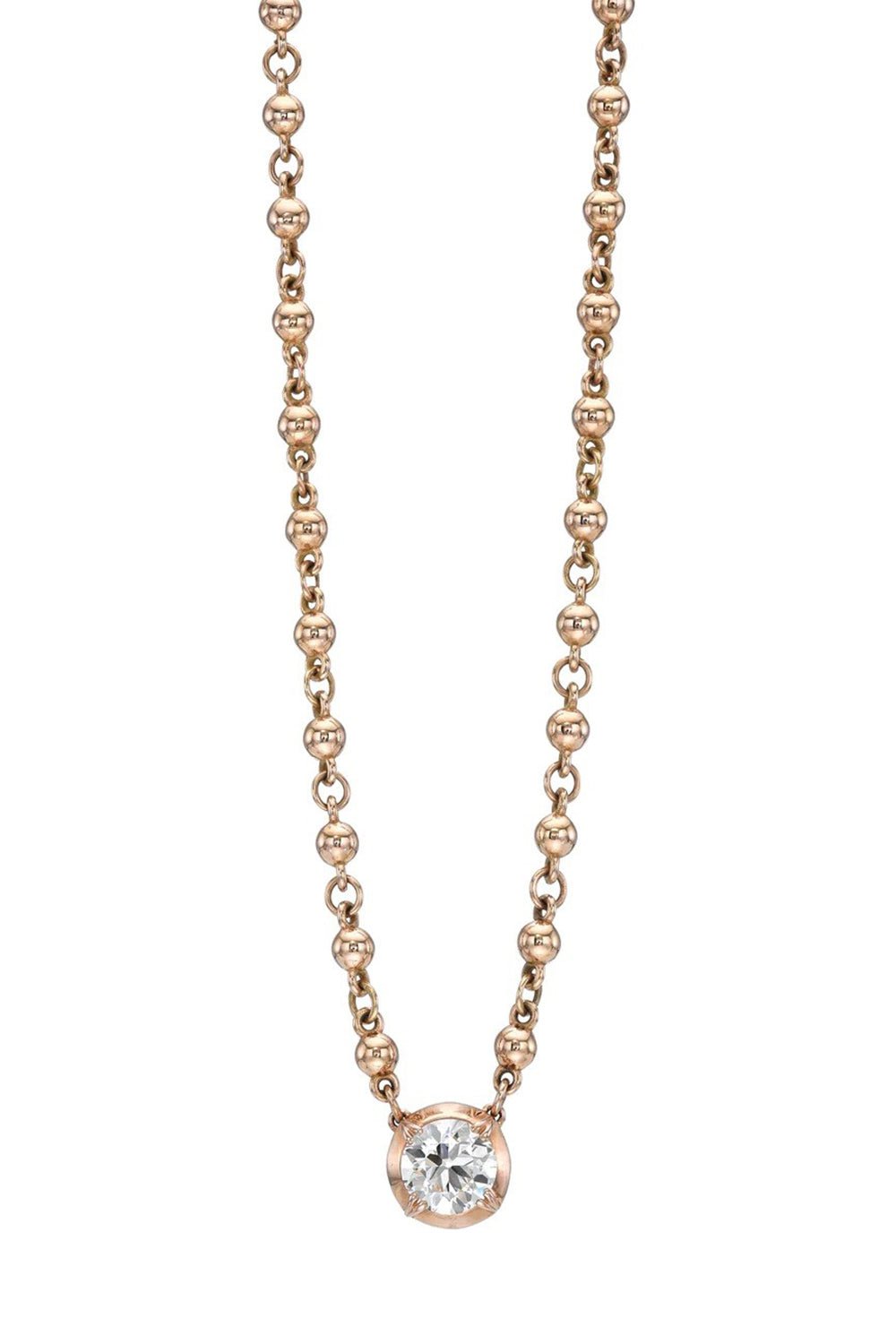 SINGLE STONE-Logan Necklace-ROSE GOLD