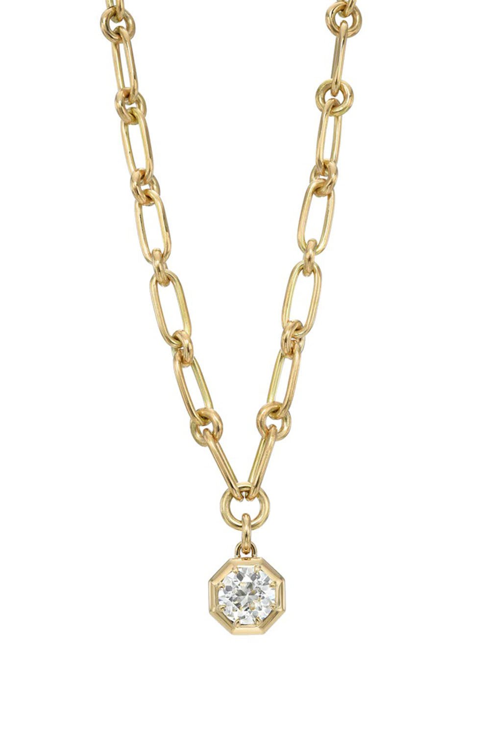 SINGLE STONE-Lola Necklace-YELLOW GOLD